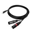 1M Usb-C To Dual Xlr Male Audio Cable Type-C To 2 Xlr Adapter For Tablet Phone Laptop For Iphone For Macbook For Samsung