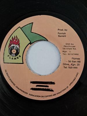 7-дюймовая пластинка SUGAR BLACK & LEBANCHULEH - Oh Jah NONE Flames Ямайский регги, ска и даб Б/У