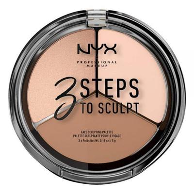 Палетка теней для век Premium NYX Professional Makeup 3-Step Sculpting Face Contour Palette - Fair, Fair, 1 шт., FAIR