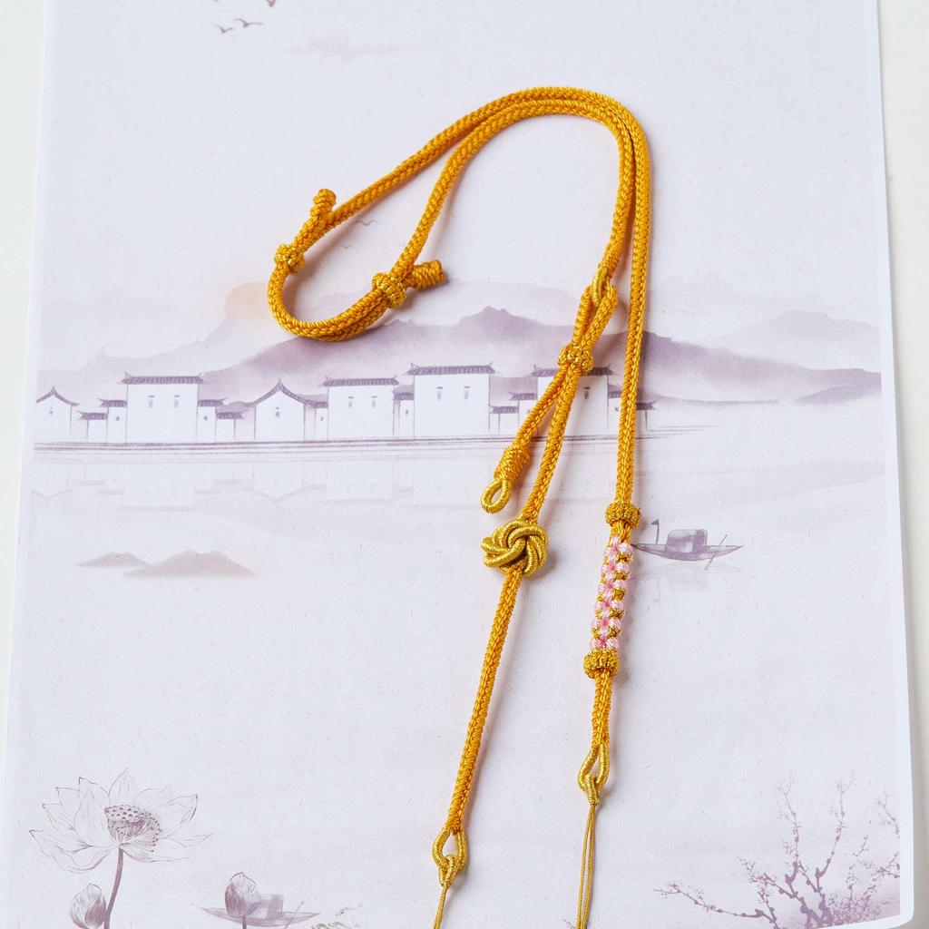 Ожерелье-подвеска ручной работы с регулируемой длиной, из восьми нитей с кулоном в виде кои