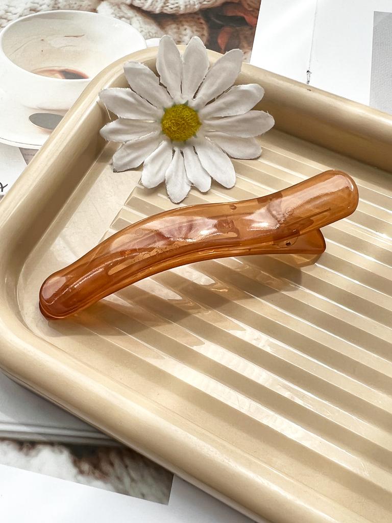 Jelly Colour Slim Bangs Clip Barrettes Duckbill Clip Women's Simple Leopard Hair Clip,Korean Hair Barrettes Hair Accessories