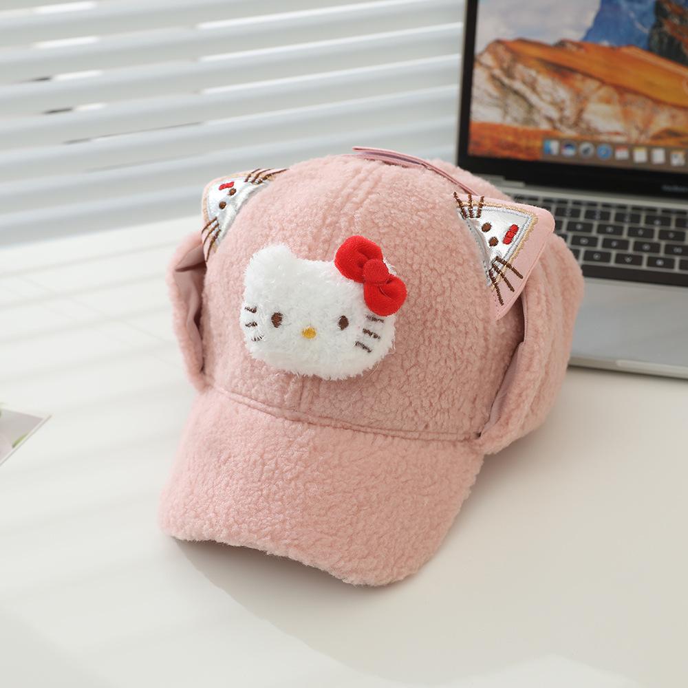 Детская Шапка Sanrio Бейсболка Девочка Малыш Утепленная Ветрозащитная Защита Ушей На Улицу Девочка Осень Зима