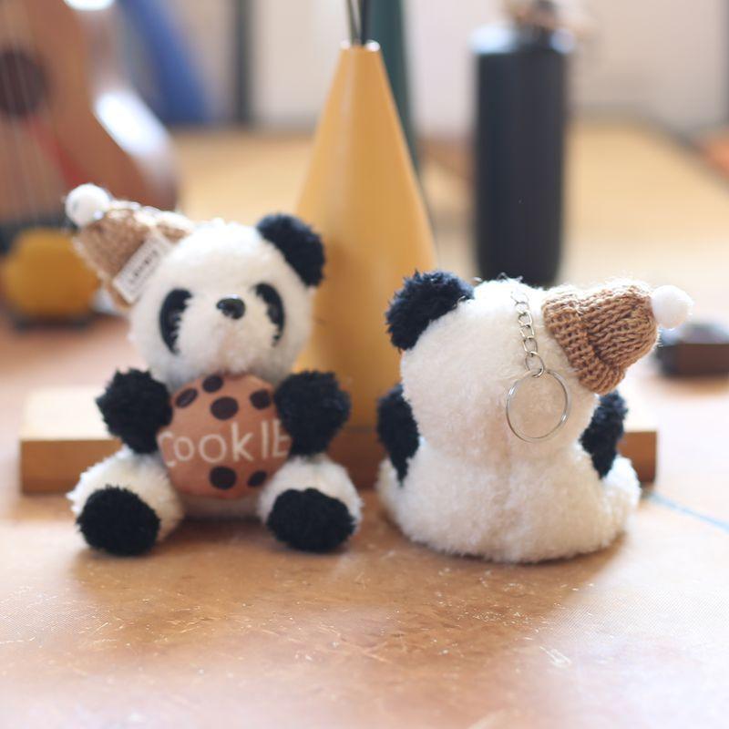 Cute Cute Biscuits, Panda Pendant, Plush Toy Doll, Cartoon Schoolbag, Hanging Ornament, Keychain Doll