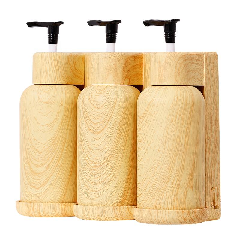 5%OFF Triple Liquid Soap Dispenser Bottle Factory Price Hotel Soap Dispenser Wall Mounted Installation ABS Plastic Leekong 1pcs