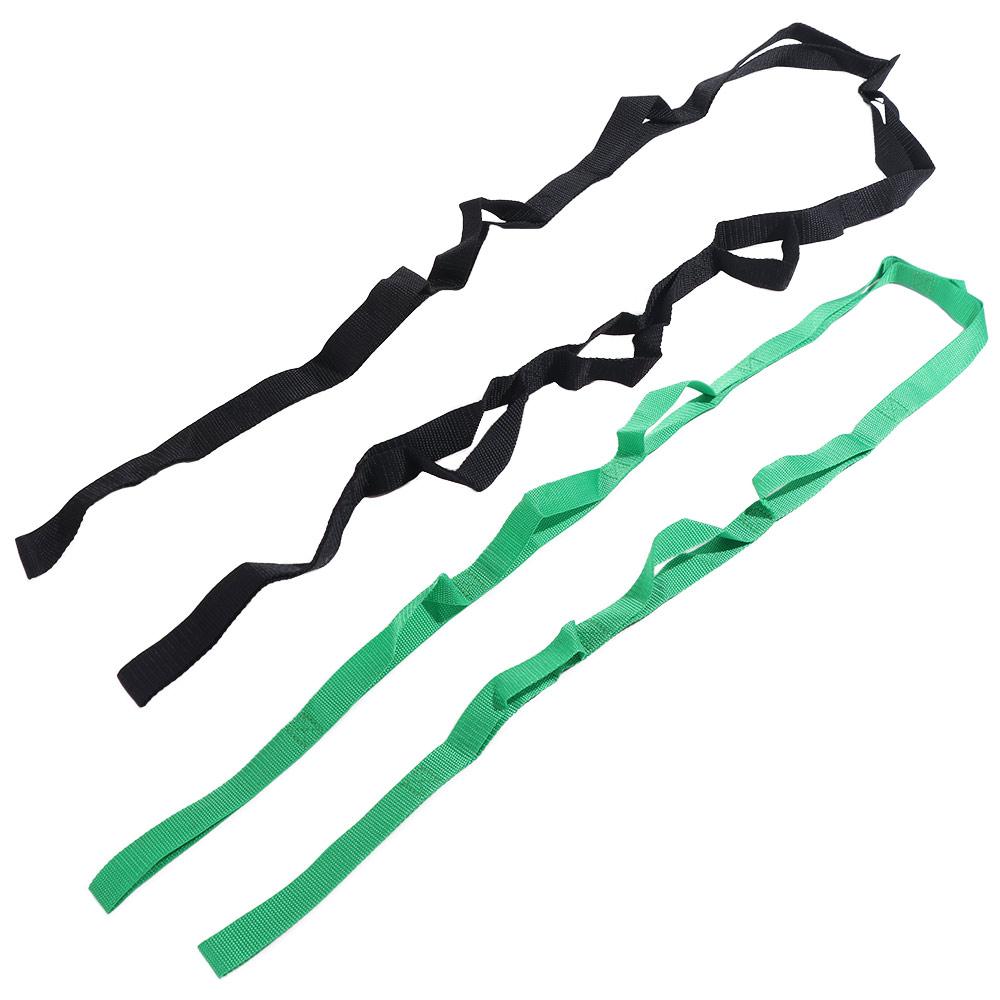 Breathable Yoga Stretch Band 10 Loops Yoga Resistance Band Non-Elastic Stretch Straps Pilates