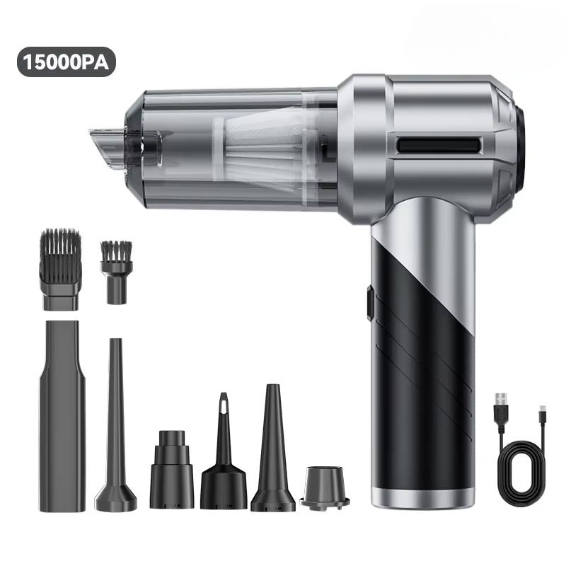 2025 Новый 15000PA Мини-пылесос для автомобиля 4 в 1 Мощная чистящая машина Мощное всасывание Ручной автомобильный беспроводной портативный бытовой прибор