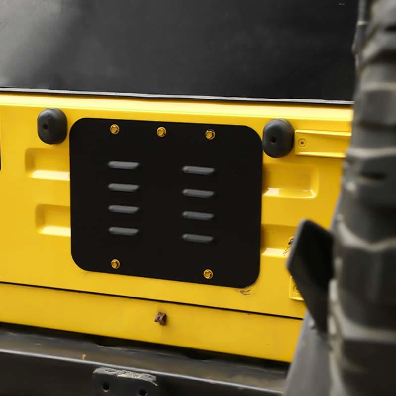 Spare Tire Carrier Filler Plate Tailgate Plug Vent Plate Cover For Jeep Wrangler TJ 1997-2006 Exterior Accessories