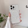 Transparent Mobile Phone Case for Apple for IP16promax Three-in-one TPU Glitter Magnetic Back Cover High Transparent Hard Case