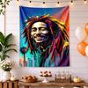 Bob Marley Retro Tapestry Rustic Farmhouse Designed for Dorm Wall Bedroom Reading Corner All Season Hand Painted Style Perfect Gift for Dorm Roommate