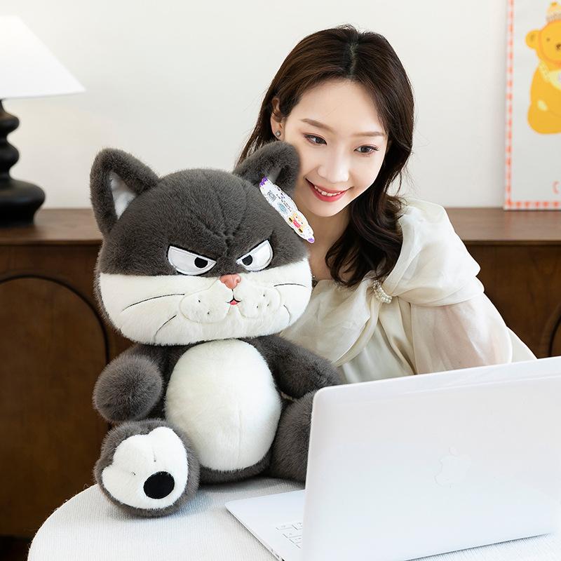 Новая кукла Крутой кот Подушка для сна Милая кукла кот Кукла Плюшевые игрушки для мальчиков и девочек Подарки на день рождения