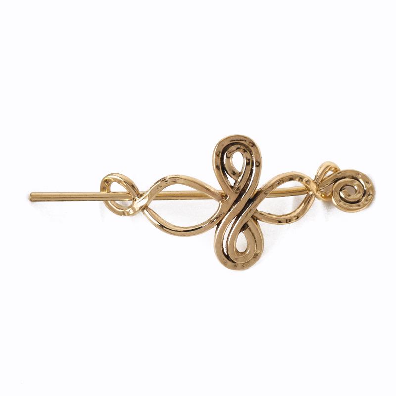 Европейская и американская ретро заколка для волос с кельтским узлом - Металлическая корона для высокой прически