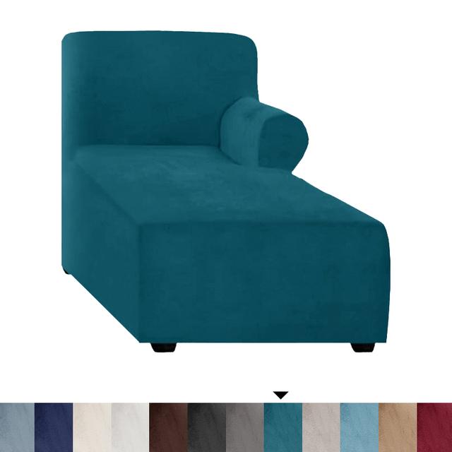 Мягкий бархатный чехол для шезлонга L-образной формы, эластичные съемные чехлы для дивана, нескользящие чехлы для дивана, защитные чехлы для левой или правой стороны