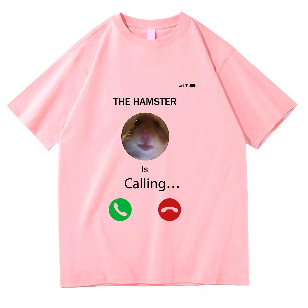 This Hamster Is Called Men's T-Shirt Hamster Funny Men's/Women's Clothes Harajuku Clothes Summer Cotton T-Shirt Breathable Top