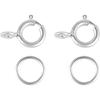 40 ШТ. Застежки и Соединители из Стерлингового Серебра с Разомкнутыми Колечками Набор 5 мм Пружинные Кольца Соединители для Изготовления Украшений (Серебряные застежки 6 мм)
