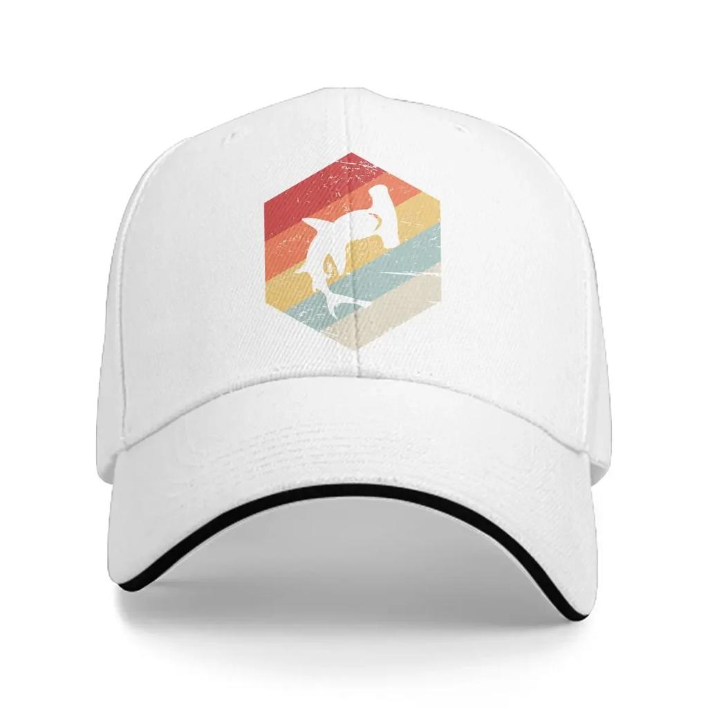 Retro 70s Hammerhead Shark Icon Men Baseball Caps Peaked Cap Sun Shade Windproof Hat Animal One Hundred Fish