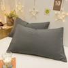 Gray Pillows Cover 2pcs Pillowcase 48x74cm Cushion Cover Rectangle Pillowslip for Home Simple Style Pillow Case