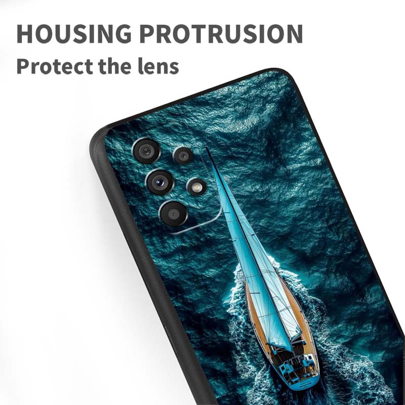 Модный чехол для телефона с рисунком самолета для Samsung A41 A35 A34 A33 A32 A25 A24 A23 A21s A06 A05 A04 A03 Note 10 20 Ultra 5G Черный