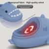 Goosecret Новые Зимние Тапочки-Акулы Женские Мультяшные Хлопковые Туфли Мягкие Плюшевые Пушистые Слайды Водонепроницаемые Нескользящие Тапочки Уютные Слайды
