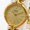 Б/у 551 SEIKO Женский наручный браслет Часы Кварцевые Батарея заменена Золотой