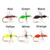 5pcs 12# Artificial Insect Lure Hair Hook Fly Hook Bait Fly Fishing Insects Hook Ant Lures
