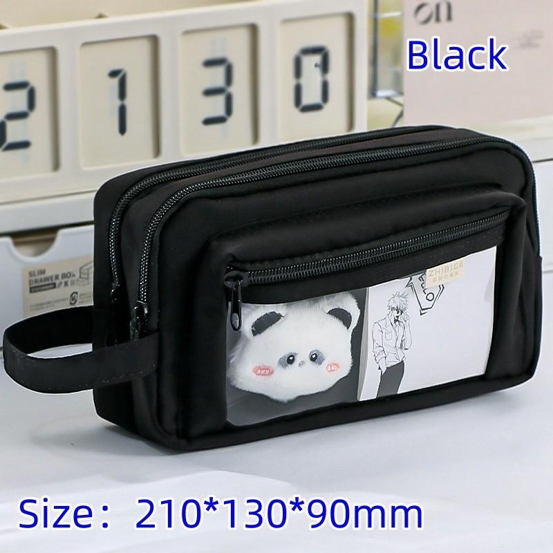 Прозрачный пенал для девочек, коробка для канцелярских принадлежностей для девочек, новый вместительный и эстетический пенал для девочек