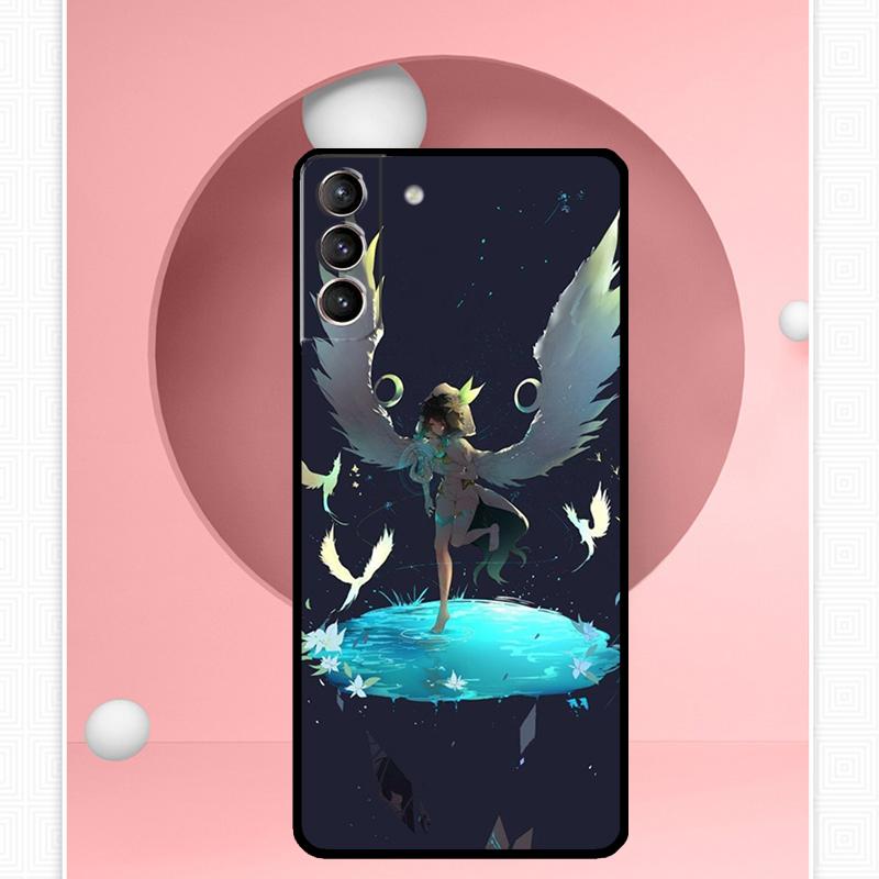 Чехол Genshin Impact Венти для Samsung Galaxy S24 Ultra S20 S21 S22 S23 S25 Ultra S9 S10 Plus S25 FE Чехол Funda