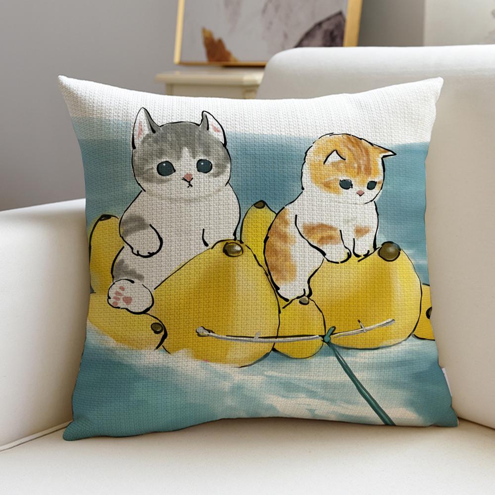 Fluffy MmofusandS Cushion Cover Breathable and skinfriendly linen pillowcase square removable and washable cushion