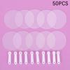 50PCS 5cm Mini Transparent Blank Hand Fans for Kids DIY Art Wedding Party Custom Favors