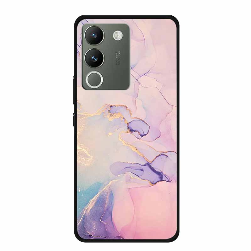 For Vivo V30 Lite 5G Case 6.67" Soft Silicone Marble TPU Phone Bag for vivo V30 Lite 5g V2314 Covers Luxury Protector V30Lite