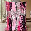 Pink Zebra Jungle Print 1 Theme blanket Lightweight Warm Flannel Blanket Decorative Throw Blanket for Home Decoration