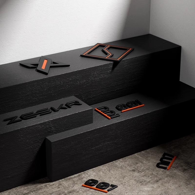 AAXT1 Для ZEEKR 001/X/007/7X Zeekr001 Модификация значка автомобиля Черненые задние логотипы Спортивные модифицированные буквы