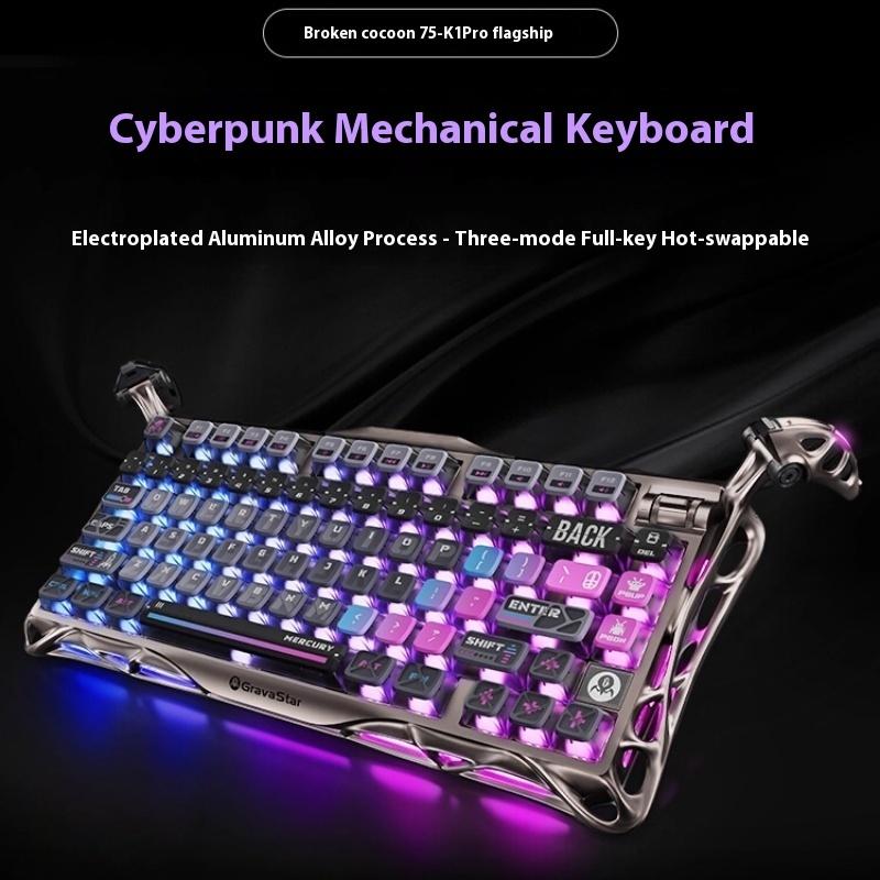 Gravity Planet 75k1pro Механическая клавиатура Беспроводная Игровая Киберспортивная Профессиональная Алюминиевая Кастомизация Компьютерные Периферийные Устройства