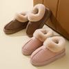 Autumn and Winter Bag Heel Cotton Slippers Women's Warm Thick Bottom Non-slip Home Indoor Thickened Cotton Shoes Fluffy Slippers Winter