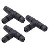 3 Way Junction Box Connector 3 Pin IP68 Waterproof Silicone Sealing Circle Cable Connector for LED Outdoor Lights