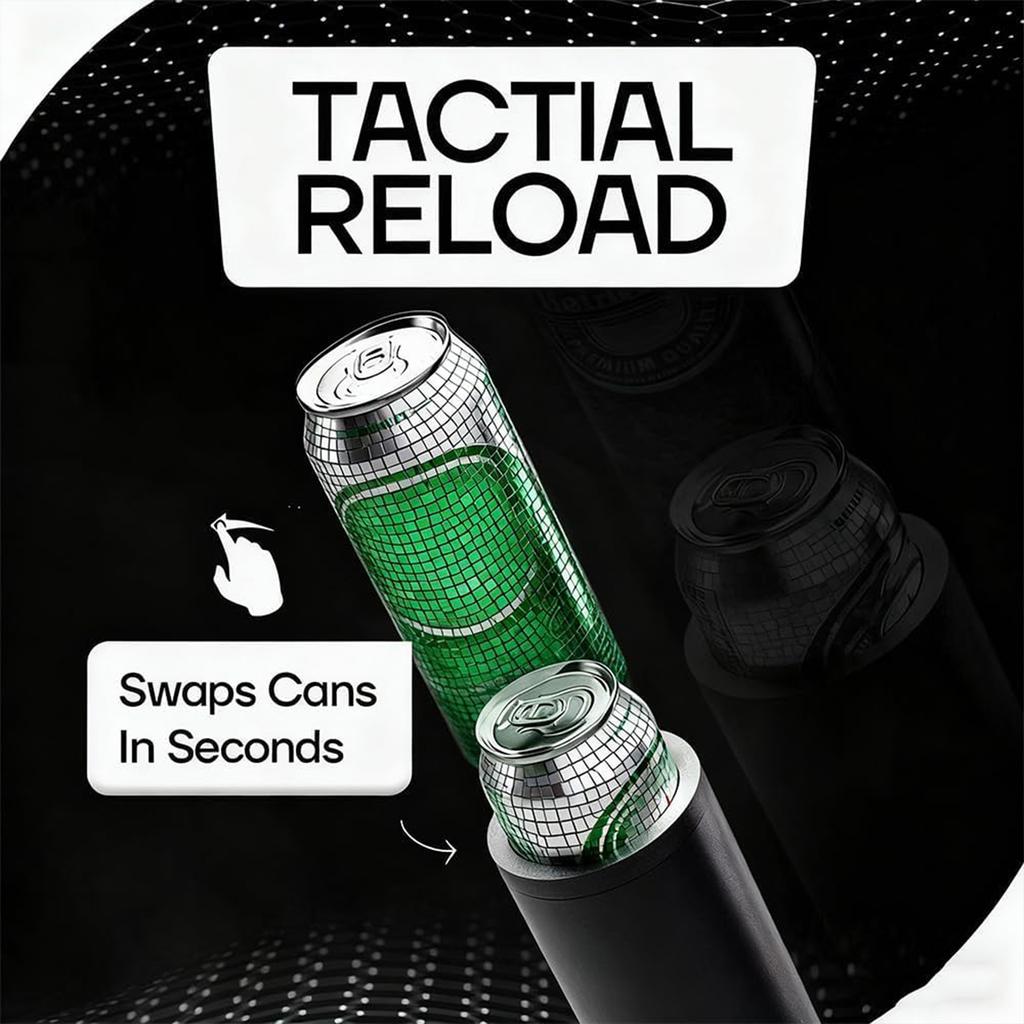 Double Reload Can Holder-Ultra Chill System Assault Insulation Sleeve Stackable Can Fill Two 12-Ounce Cans Cover for Beer & Soda