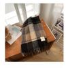 Autumn And Winter Cashmere Green Plaid Scarf Winter Women'S High Sense Versatile Warm Shawl Scarf Tide