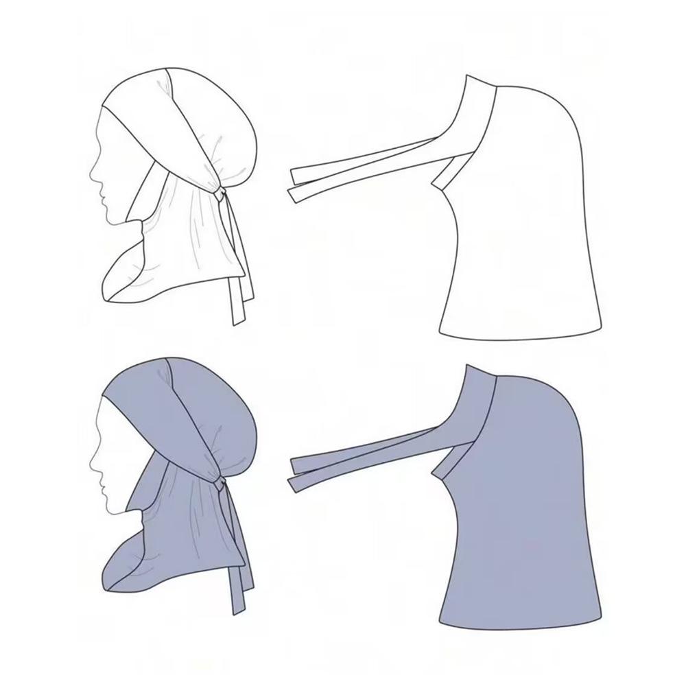 Новейший мусульманский женский мгновенный хиджаб с повязкой