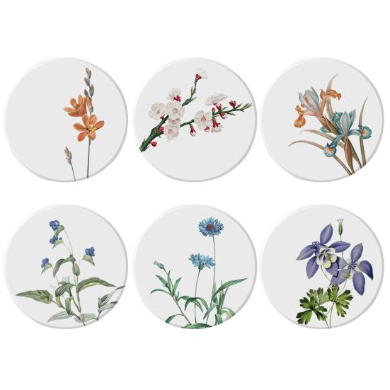 Стильная подставка для чашек с цветочным принтом, элегантный дизайн, теплоизоляция, водопоглощающий обеденный стол, круглый универсальный коврик для столовых приборов