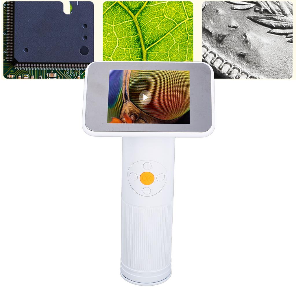 Digital Microscope, 4K 2.8in HD Screen 1600X Magnification Portable ket Microscope for Kids with Rotatable , 8 LED Lights, for Microscopic