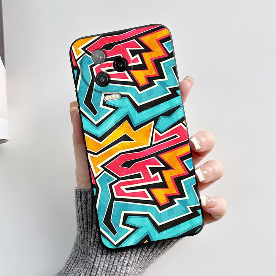 Для Infinix Note 12 Pro 4G Защита Личность Красивые Расписные Чехлы Для Infinix Note 12 4G 2023 Ударопрочный Черный Чехол