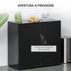 High Gloss Frame Sideboard, Push-Open Design with 2 Drawers for Living Room, Bedroom, 74H x 79W x 36Dcm, Black