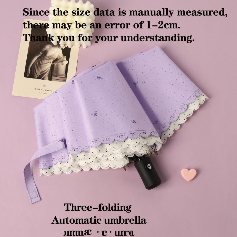 Женский зонт кружевной модный складной зонт солнцезащитный зонт ветро- и дождеустойчивый дорожный складной портативный студенческий подарок