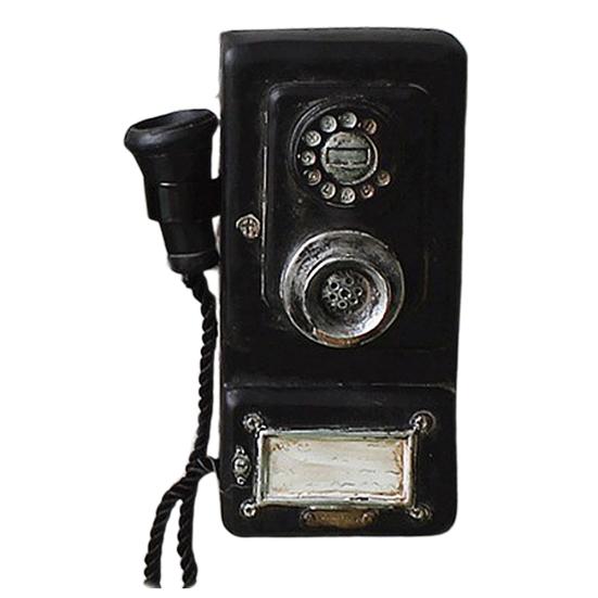 Vintage Shabby Wall Mount Telephone Craft Art Bar Club Ornament Home Decoration