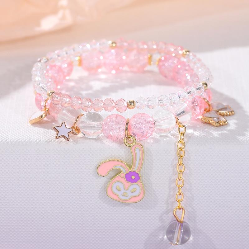 Браслет дружбы из хрустальных бусин Cinnamoroll & My Melody - Высококачественное универсальное женское украшение