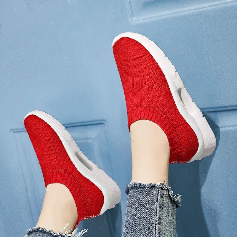 2024 New Spring Casual Woman Designer Shoes Sneakers Breathable Heightening Women Shoes Mesh Slip-On Platform Shoes