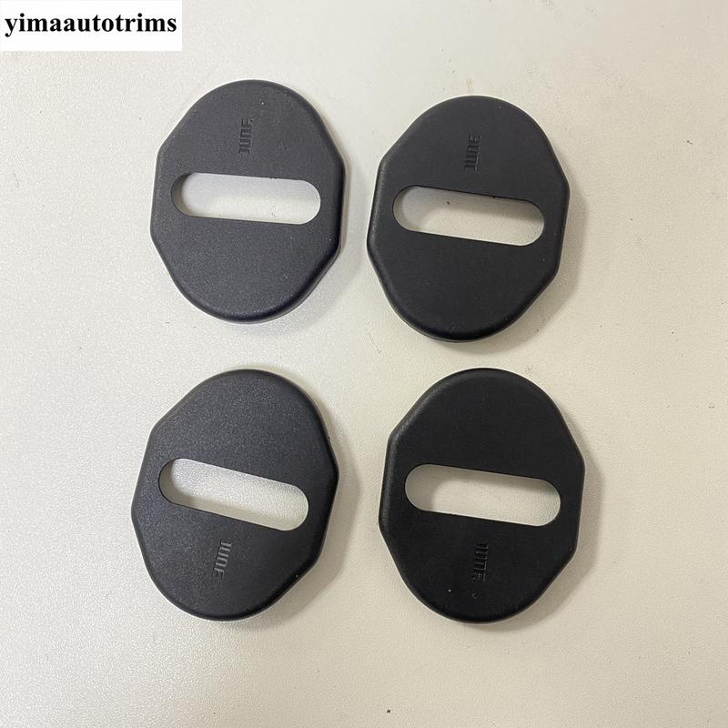 4Pcs Car Door Lock Buckle Plastic Protective Cover Kit Accessories For Mitsubishi Outlander / Pajero Sport / ASX 2013 -