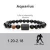 New Agate Hombre Jewellery Masculina Natural Bracelet Stone 12 Constellation Beads Couple Unisex