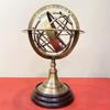 Zodiac Armillary Brass Sphere Globe Display 30.48 Cm Wooden Base