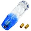 MARUHADO Crystal Shift Universal Truck Shift Knob, Lever, M8, M10, M12, P1.25, AT/MT, 150mm, 15cm, Clear/Blue