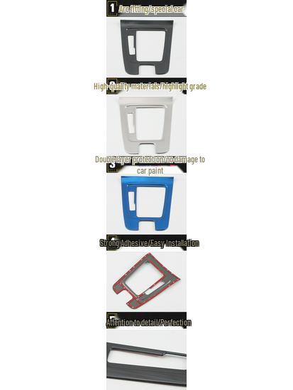 Yidong Gear Lever Sticker & Stainless Steel Console Cup Holder Trim for 18 Models